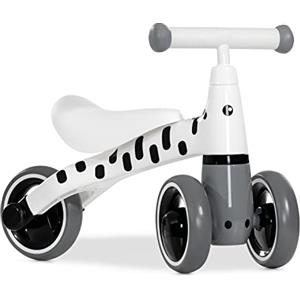 hauck Bici senza Pedali 1st Ride Three - Triciclo Bambini 1 Anno fino a 20Kg - Bici con 3 Ruote EVA e Manubrio Antiscivolo - Bicicletta Senza Pedali, Ergonomica, Antiribaltamento - Zebra Bianco