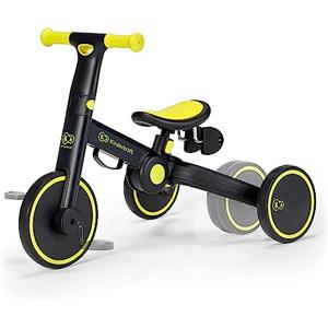 kk Kinderkraft Kinderkraft Triciclo 3in1 4TRIKE, Mini bici, Carrello, Sella regolabile, Pieghevole, da 12 mesi a 5 anni, Nero