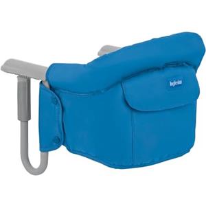 Inglesina Fast, Seggiolino da Tavolo Pieghevole, Azzurro (Light Blue), Facile Trasportare, Lavabile, Installazione Sicura, Fino a 15 kg, 35 x 27 42 cm