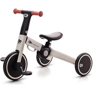 kk Kinderkraft Kinderkraft Triciclo 3in1 4TRIKE, Mini bici, Carrello, Sella regolabile, Pieghevole, da 12 mesi a 5 anni, Grigio