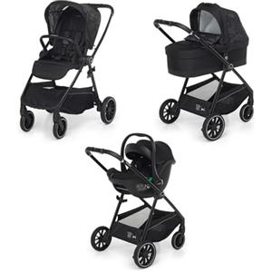 Foppapedretti Trio Divo I-Size, Sistema Modulare Combinato per Bambini, Navicella Passeggino e Seggiolino auto I-Size, Chiusura Self Standing, conforme ECE R129, Maneggevole Compatto Leggero, Glamour