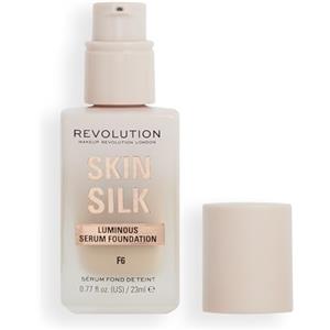 Revolution Beauty London Makeup Revolution, Skin Silk Serum Foundation, Light to Medium Coverage, Contains Hyaluronic Acid, F6, 23ml