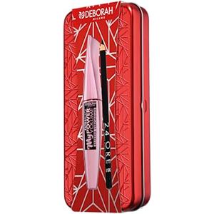 Deborah Milano - Set Regalo Donna Trucco Occhi in Latta, Include Mascara My Power Volume e Matita 24 Ore 251 Black, N.5