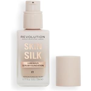 Revolution Beauty London Makeup Revolution, Skin Silk Serum Foundation, Light to Medium Coverage, Contains Hyaluronic Acid, F7, 23ml