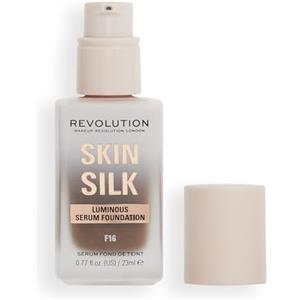 Revolution Beauty London Makeup Revolution, Skin Silk Serum Foundation, Light to Medium Coverage, Contains Hyaluronic Acid, F16, 23ml