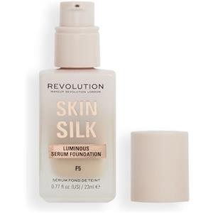 Revolution Beauty London Makeup Revolution, Skin Silk Serum Foundation, Light to Medium Coverage, Contains Hyaluronic Acid, F5, 23ml