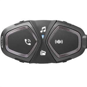 INTERPHONE ACTIVE HD - Singolo - Interfono Casco Moto Auricolari Stereo Alta Fedeltà 40mm, 4 motociclisti, Distanza max 1Km, Autonomia 15 ore, Radio, GPS, TFT, Impermeabile IPX67