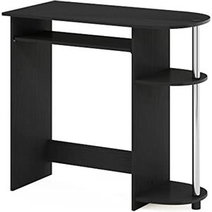 Furinno Semplicistico Scrivania per Computer, Legno ingegnerizzato, Americano/Acciaio Inossidabile, 40.01 (D) x 80.01 (W) x 73.03 (H) cm