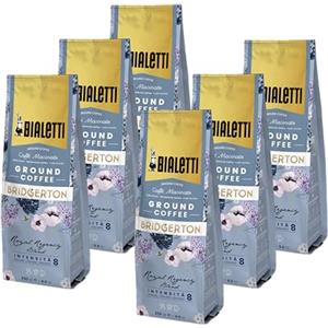 Bialetti Caffè Macinato Multipack Bridgerton, 6 Sacchetti 250g, Gusto Royal Regency