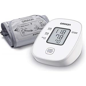 OMRON X2 Basic Misuratore di Pressione Arteriosa da Braccio Digitale, Apparecchio Automatico per Misurare la Pressione Sanguigna a Casa, clinicamente validato, Bianco/Grigio