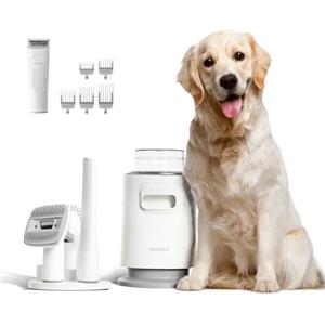 Neakasa P0 Tosatrice per cani con aspirazione a Vuoto per Animali Domestici, toelettatura silenziosa per Cani e Gatto Pelo Lungo Professionale, toelettatura Per la depilazione (P0 Pro)