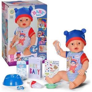 BABY born Jonas, bambolotto con 10 funzioni e accessori, per bambini a partire dai 3 anni, non necessita di pile, bambolotto di 43 cm, 834848 Zapf Creation