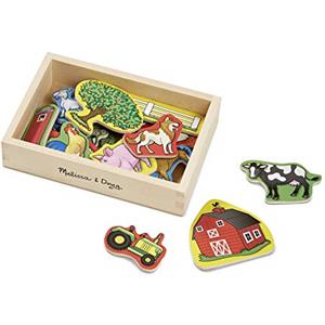 Melissa & Doug Gioco Calamite Bambini Animali da Fattoria, Magneti bambini, Giochi in legno Magnetici per Bambini, Giochi educativi 2 anni, Regalo per Bimba e Bimbo dai 2 Anni in sù