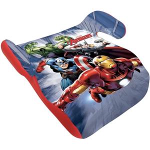 TataWay in viaggio si cresce Marvel Avengers Seggiolino alzatina auto i-Size ECE R129/03. Alzabimbo per la sicurezza dei bambini con altezza da 126 a 150 cm. Rialzo con grafiche del supereroe, seduta per bimbi su fondo blu.