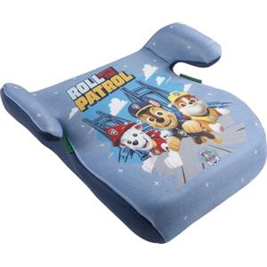 TataWay in viaggio si cresce Paw Patrol Seggiolino alzatina auto i-Size ECE R129/03. Alzabimbo con altezza da 126 a 150 cm. Rialzo con grafiche dei cagnolini Chase, Rubble e Marshall, seduta per bimbi su fondo azzurro.