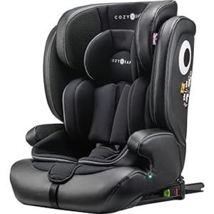Cozy N Safe Hudson i-Size Seggiolino auto (76-150cm) | ca. 15 mesi - 12 anni | ISOFIX e Top-Tether | Memory Foam lavabile | Certificato ECE R129 | Nero