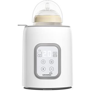 GROWNSY Scaldabiberon, Sterilizzatore Biberon 8 in 1 lcd Controllo Accurato Della Temperatura Per Latte Materno,Riscaldatore Di Alimenti Per Bambini Veloce e Scongelamento Scalda Senza Bpa Con Display