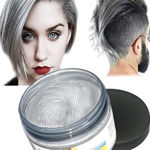 HTRUIYATY Hair Colour Cera, acconciatura opaca naturale per la festa.Cosplay, Halloween (grigio)