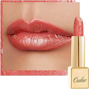 Oulac Rossetto Metallizzato Lucido, Rossetto Corallo Altamente Pigmentato, Lucentezza 3D, Rossetto Lunga Durata, Formula Cremosa e Idratante, Vegan, 4,3g (06) Nemo Go Home