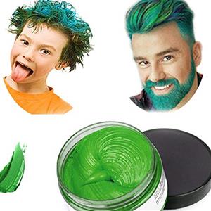 HTRUIYATY Hair Colour Cera, acconciatura opaca naturale per la festa.Cosplay, Halloween (verde)