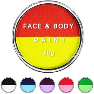 LOPHE Body Paint, 2 Colori Trucco Bambini Truccabimbi Face Paint, Sicuro e Lavabile, Pittura del Corpo Pittura Viso Professionale Colori per Pancia Gravidanza, Halloween, Carnevale, Festa, 30g(34#)