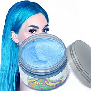 HTRUIYATY Cera Capelli Colorata Naturale Lavabile Unisex Colore Capelli Temporaneo Per Halloween Cosplay Christmas Pigmenti Per Capelli