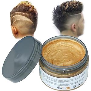 HTRUIYATY Hair Colour Cera, acconciatura opaca naturale per la festa.Cosplay, Halloween (oro)