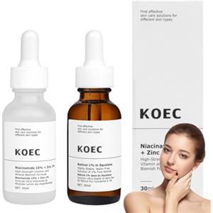 LOPHE Siero Retinolo, Siero Viso con Retinolo, Acido Ialuronico e Vitamina C, per Contorno Occhi e Antimacchia Viso, Cura Della Pelle Siero per Pelle Grassa Mista e Sensibile(30ML)