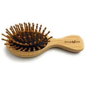 ShopINess Spazzola per Capelli in Bambù per Bambini (2-5 anni) Spazzola da Viaggio - 100% Naturale ed Ecologica