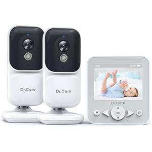 Dr.Care NeoView Baby Monitor Video e Audio con 2 Telecamere, 1500mAh 2.8