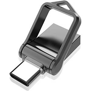 KOOTION 2 in 1 Chiavetta USB C 32GB, USB 3.0 Chiavetta USB Piccolo e Leggero Pennetta USB 32GB Metallo Argento OTG Dual Pen Drive USB C Para Ordenador/TV/Coche/Player, ect
