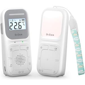 Dr.Care Neo Go Baby Monitor Audio per Bambini babyvideomonitor Radioline Neonati Portatile con Portata di 300m, Batteria Giorno e Notte, Clip Portatile,VOX, Luce Notturna, 8 Ninne Nanne