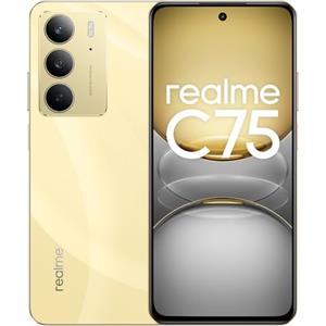 realme C75 4G Smartphone, 6.72'' FHD Display, 6000mAh Batteria, 8+128GB Cellulare, 50MP AI Fotocamera, IP69 Resistenza a polvere e acqua, Helio G92 Max Chipset, Oro, Senza Adattatore