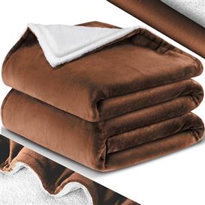 KESSER® Coperta Morbida Sherpa Extra Soffice e Calda Coperta in Pile, Resistente alle Pieghe/Anti-sbiancamento come Coperta da Divano, Coperta per Divano o Copriletto per Letto