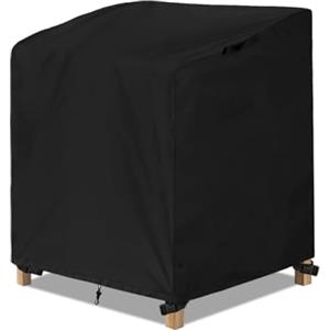 Aipwerer Copertura Sedie Esterno, Copertura Sedie da Giardino Impilabili 600D Oxford Impermeabile, Antivento, Anti-UV, Telo Sedie Esterno Per Sedie da Giardino (65x85x85/120cm)