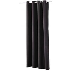 WOLTU Tenda Oscurante Opaca Termica Isolante per Finestre Soggiorno Tenda da Sole con Occhielli in Metallo Inossidabile per Camera da Letto 1 Pannello Antracite 135x225cm