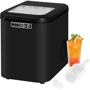 WOLTU Macchina per Ghiaccio Casa Fabbricatore Efficiente Cubetti 2 Misure, 15kg / 24h, 120W Serbatoio dell'Acqua 2,2 Litri
