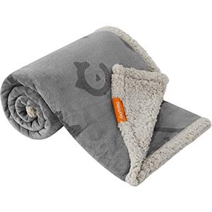 Feandrea Coperta Impermeabile per Cani, Coperta Animali Domestici in Sherpa per Cani di Piccola e Media Taglia, Gatti, 127 x 101 cm, L, Coprisedile Reversibile Lavabile in Lavatrice, Grigio PPB050G01