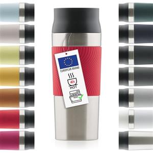 Blumtal Tazza Termica da Viaggio - Travel Mug con Chiusura Ermetica - Tazza Termica Caffe - Tazza con Coperchio - Bicchiere Termico Bevande Calde 4 Ore e Fredde 8 Ore - Rosso - 350 ml