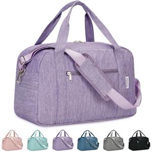 Narwey Borsa da Viaggio 45x36x20 Easyjet Bagaglio a Mano Cabina Aereo Borsone da Viaggio Pieghevole Borsa Palestra Borsa Weekend 25L (Viola)