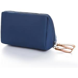 Qwesure Xixi Borsa cosmetica in nylon piccola, impermeabile, leggera, multifunzionale, borsa per il bucato da viaggio, Blu mare, Casual