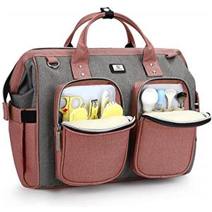 Pomelo Best Borsa a Tracolla per Pannolini Grande Capacità in Oxford Impermeabile, Borsa Fasciatoio per Neonato per Bambine e Ragazzi, con 2 Ganci per Passeggino e 1 Fasciatoio