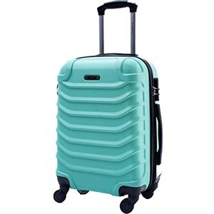 R.Leone Valigia EasyJet 45x36x20 cm Trolley Bagaglio a mano in ABS 4 Ruote (Verde acqua, 2026 Valigia 50x33x19,5 cm)