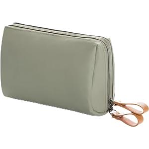 Qwesure Xixi Borsa cosmetica in nylon piccola, impermeabile, leggera, multifunzionale, borsa per il bucato da viaggio, verde, casual