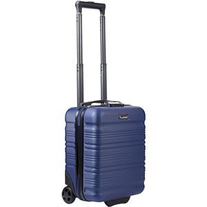 R.Leone Valigia Trolley Bagaglio a Mano 40x30x20cm Wizzair Vueling 2 Ruota in ABS (Blu, 915 40X30X20cm 2Ruota)