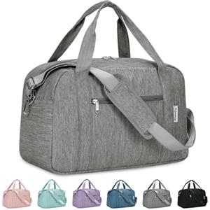 Narwey Borsa da Viaggio 45x36x20 Easyjet Bagaglio a Mano Cabina Aereo Borsone da Viaggio Pieghevole Borsa Palestra Borsa Weekend 25L (Grigio)