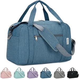Narwey Borsa da Viaggio 45x36x20 Easyjet Bagaglio a Mano Cabina Aereo Borsone da Viaggio Pieghevole Borsa Palestra Borsa Weekend 25L (Blu Navy)