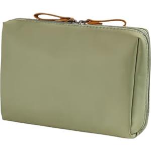 Qwesure Xixi Borsa cosmetica portatile in nylon da donna piccolo organizzatore cosmetico impermeabile sacchetto di lavaggio a mano, verde., L, casual
