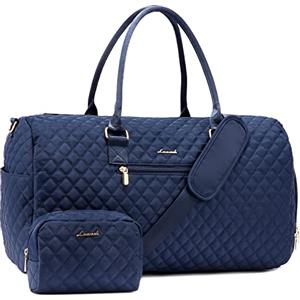 LOVEVOOK Borsone da Viaggio Donna Borsone Palestra con Scomparto per le Scarpe, Grande Borsa Parto Ospedale Mamma Nascita, Impermeabile Borsa Piscina Sportiva, Travel Duffel Gym bag Blu Mare