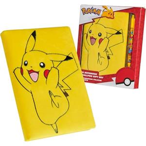 Pokémon Set di Cancelleria - Diario, Quaderni, Astuccio, Penne Multicolore - Regali per Bambini (Set taccuino/penna a sfera)